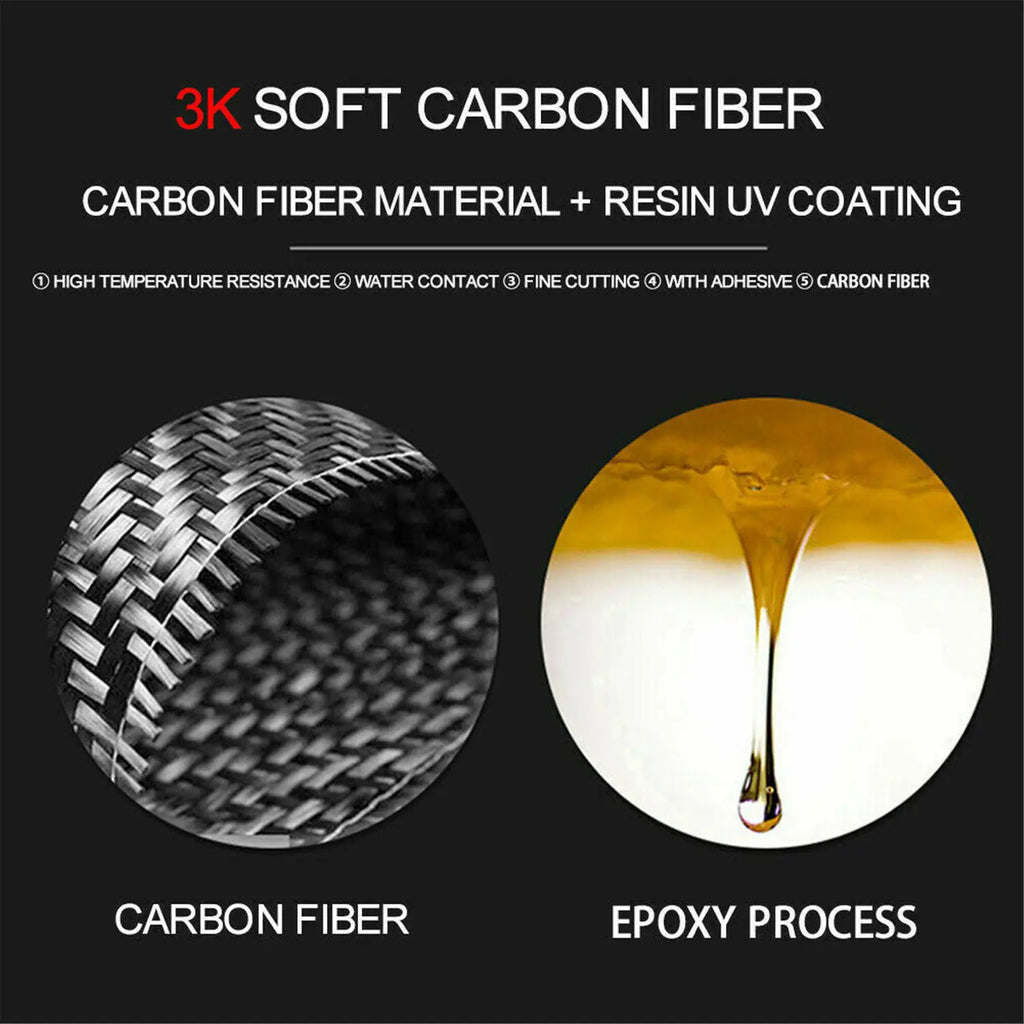 31Pcs Carbon Fiber Interior Dashboard Full Set Cover Car Stickers For Ford Mustang 2015-2019 Car Interior Accessories
