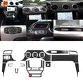 31Pcs Carbon Fiber Interior Dashboard Full Set Cover Car Stickers For Ford Mustang 2015-2019 Car Interior Accessories