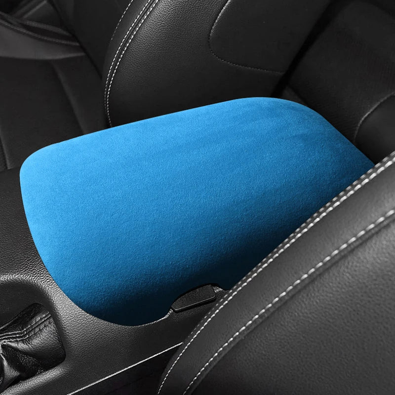 Made of Alcantara For Mustang Seat Armrest Box Boot Cover Decorative Trim Sticker Car Interior Performance Tuning Accessories
