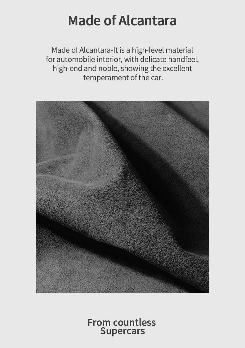 Made of Alcantara For Mustang Seat Armrest Box Boot Cover Decorative Trim Sticker Car Interior Performance Tuning Accessories
