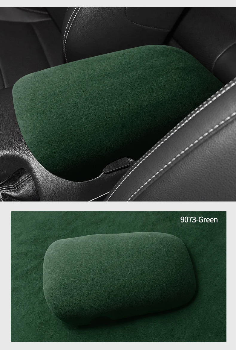 Made of Alcantara For Mustang Seat Armrest Box Boot Cover Decorative Trim Sticker Car Interior Performance Tuning Accessories