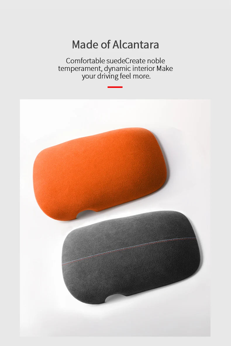 Made of Alcantara For Mustang Seat Armrest Box Boot Cover Decorative Trim Sticker Car Interior Performance Tuning Accessories